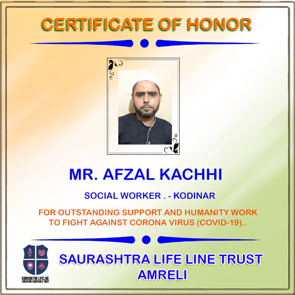 Certificate of Honor